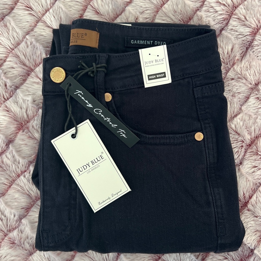 Judy Blue Tummy Control Skinny Black Denim Jeans